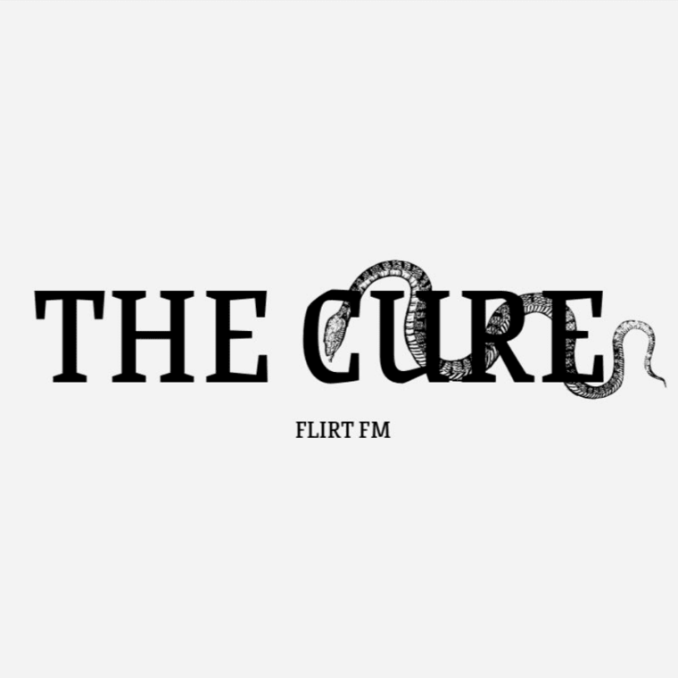 The Cure - BW trxt with entwined snake