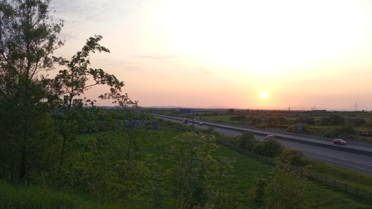 An image of a sunset over Galway