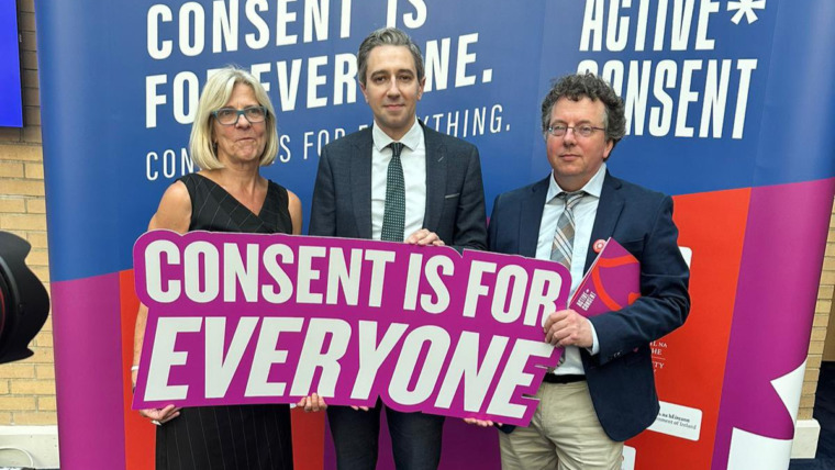 Active Consent Team with Minister Simon Harris at the Launch