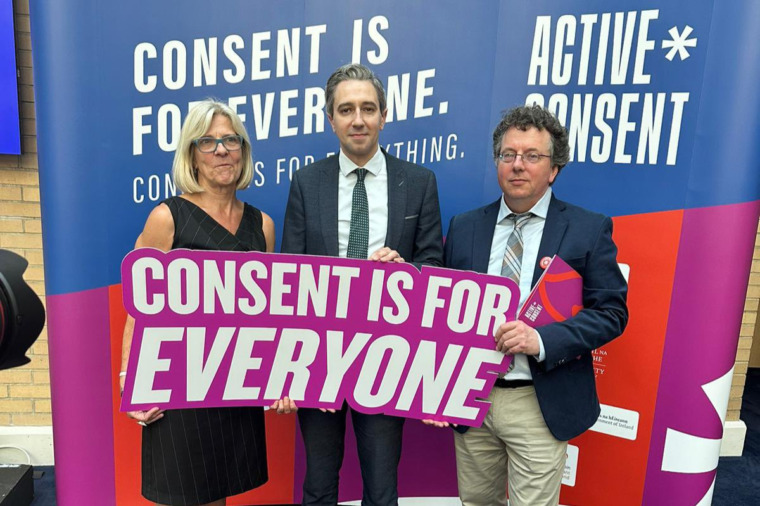 Active Consent Team with Minister Simon Harris at the Launch