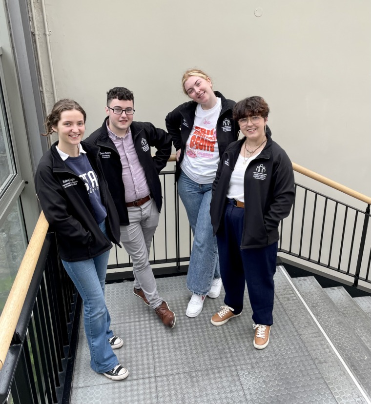 Izzy Tiernan, Dean Kenny, Raimey O’Boyle and Faye Ní Dhomhnaill and Dean Kenny (University of Galway Students’ Union)