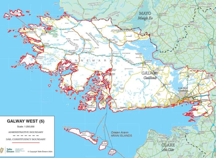 Galway West Electoral Area Map 2024